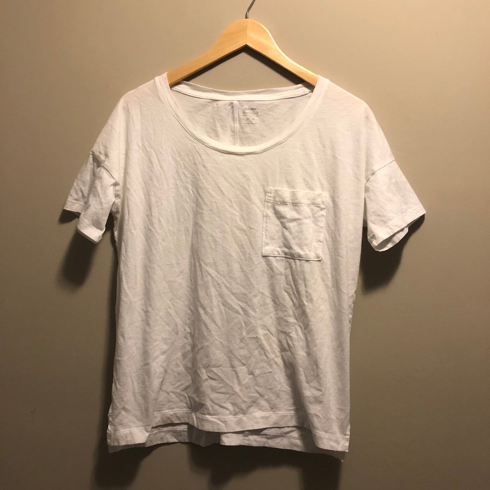 ✨White Pocket Tee Boyfriend Style